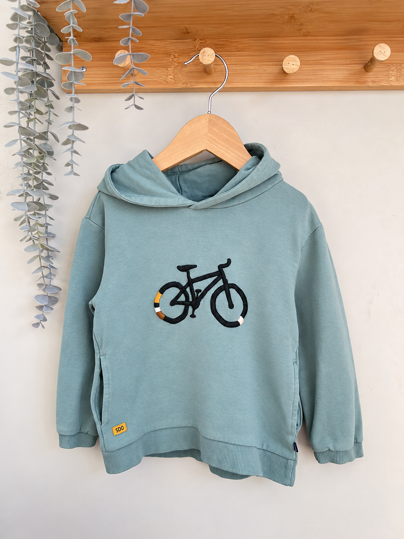 Sweat à capuche garçon Sucre d'orge vert mi-saison 3 ans manches longues