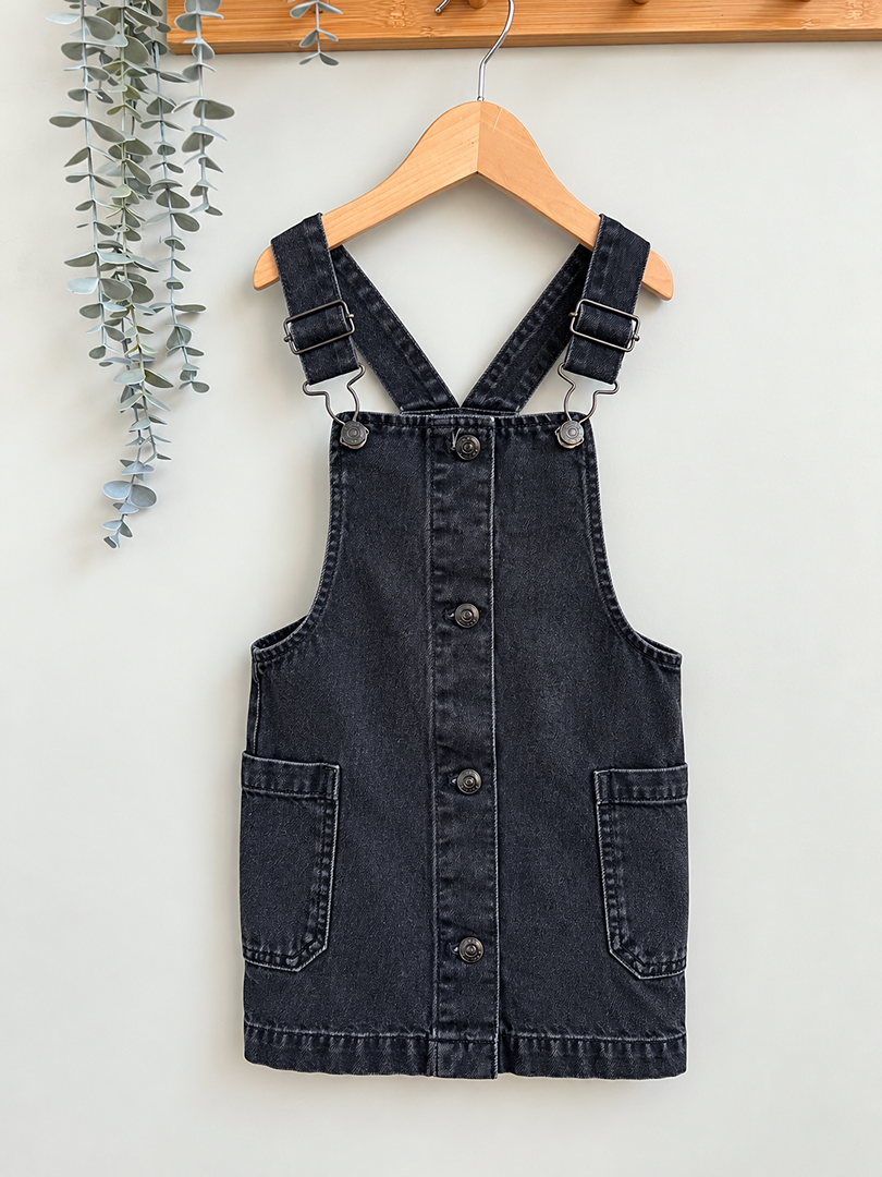 Jupe salopette en jean Kiabi fille noir mi-saison taille 3 ans