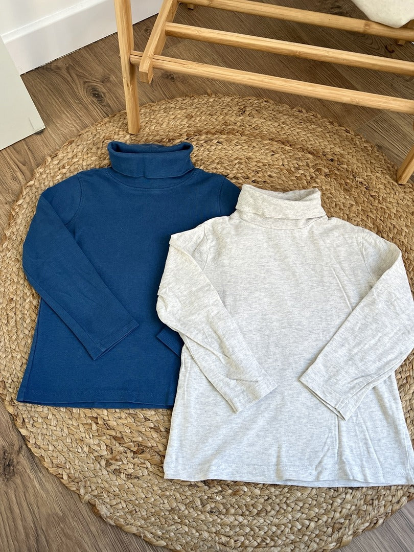 Lot 2 t-shirts cols roulés garçon Tape à l'œil et Dpam 6 ans hiver manches longues