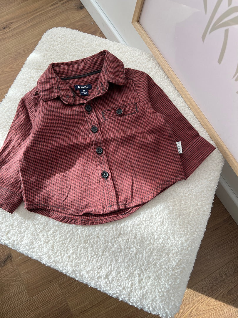 Chemise à carreaux garçon - Kiabi - 1 mois - Rouge