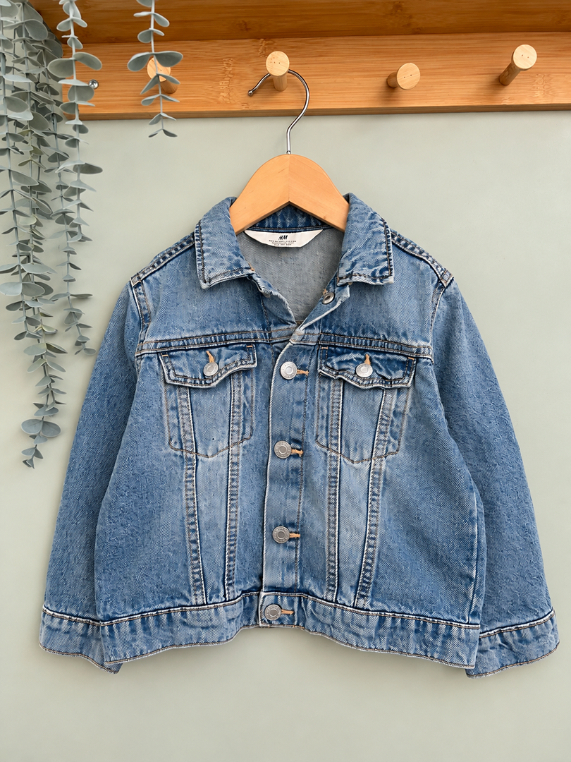 Veste en jean H&m fille bleu mi-saison manches longues 5 ans