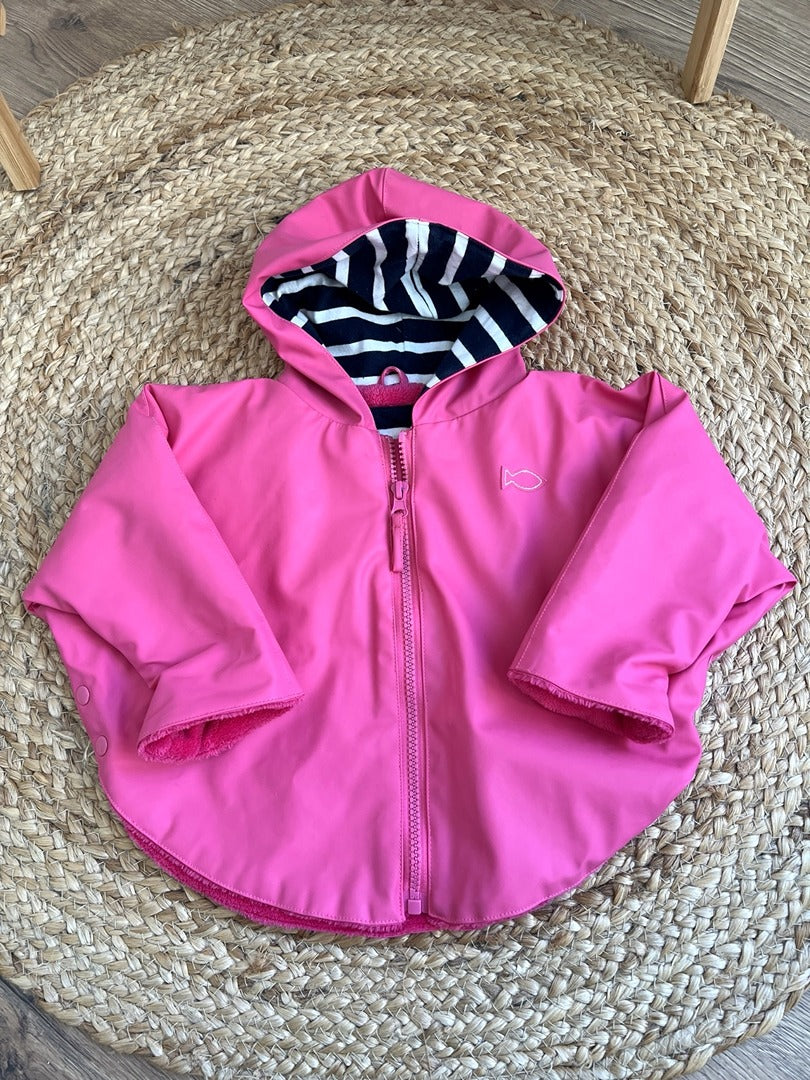 Manteau Poncho imperméable ciré Rose Fille 6 Mois hiver mi-saison