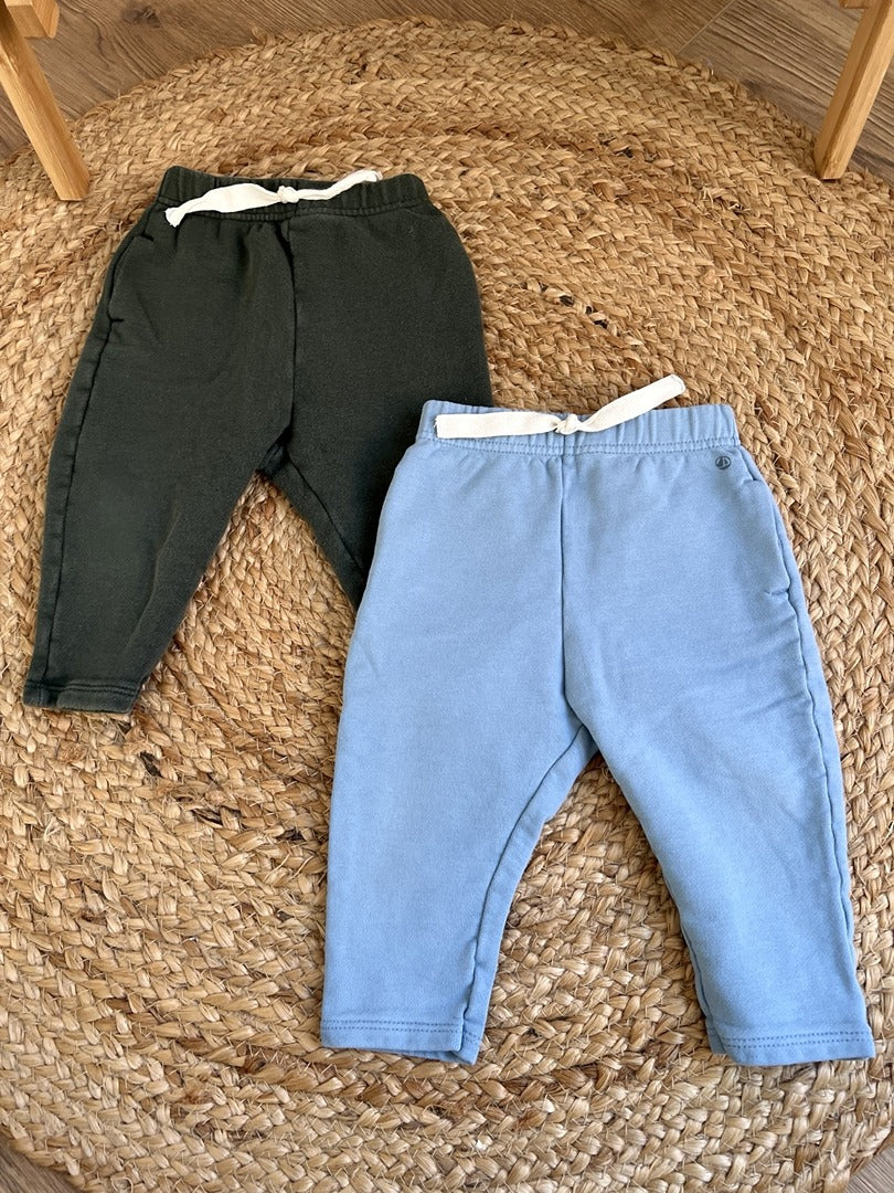 Lot de 2 pantalons de survêtement garçon Petit Bateau 12 mois mi-saison
