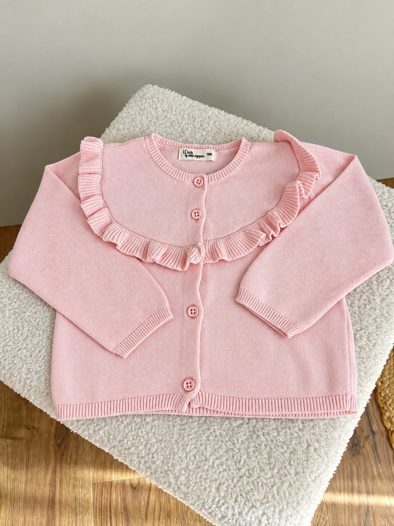 Gilet rose Lc Kids by Little Cigogne 18 mois fille mi-saison manches longues