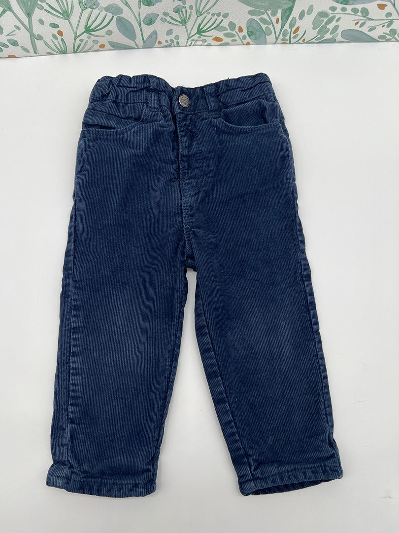 Pantalon en velours côtelé garçon Orchestra - 18 mois - Bleu marine