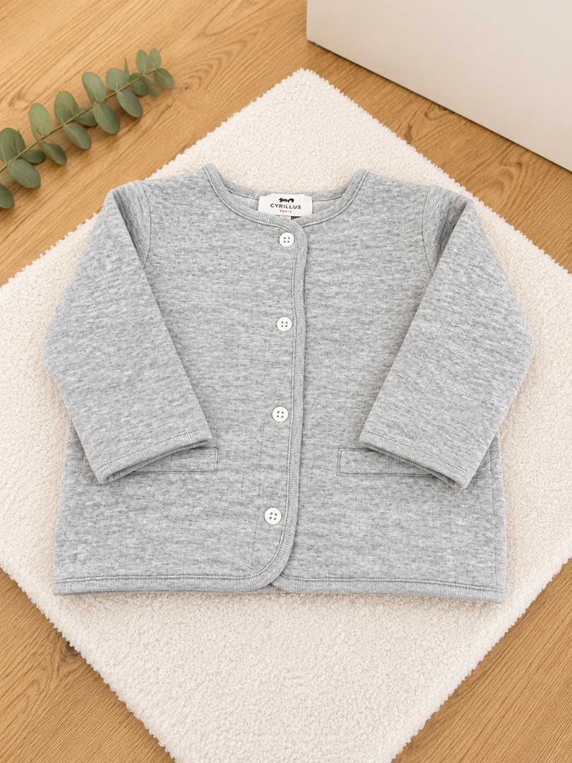 Gilet matelassée Cyrillus 6 mois gris mixte mi-saison garçon ou fille