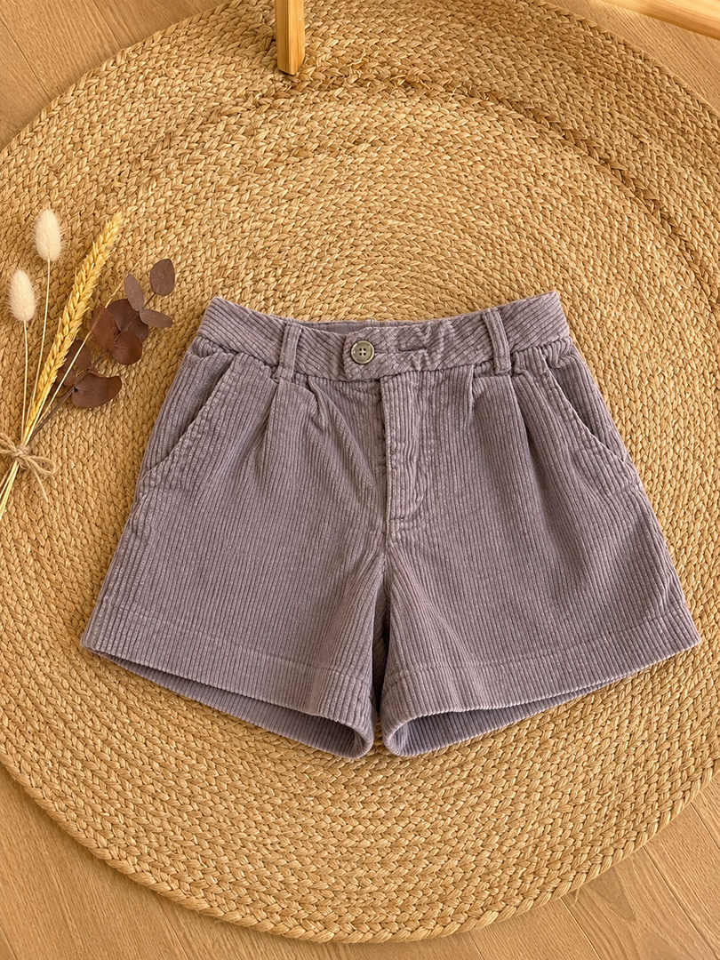 Short fille Cyrillus 8 ans en velours côtelé marron mi-saison