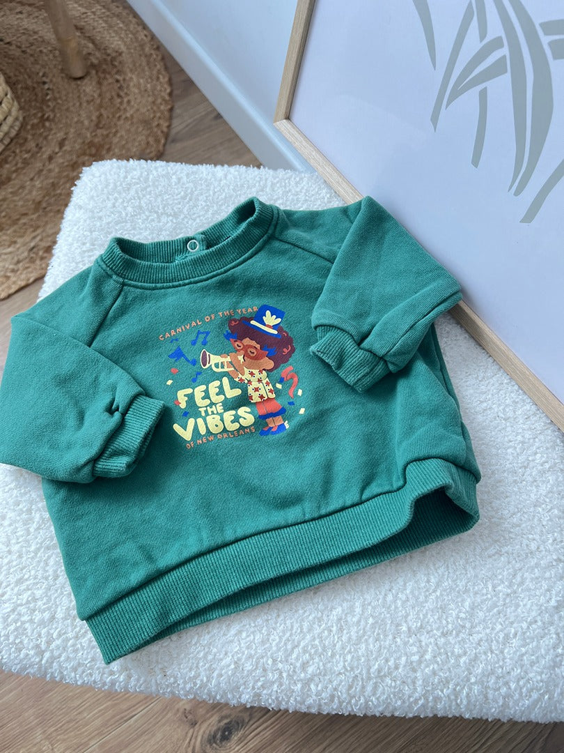 Sweatshirt garçon Kiabi - 6 mois - Vert