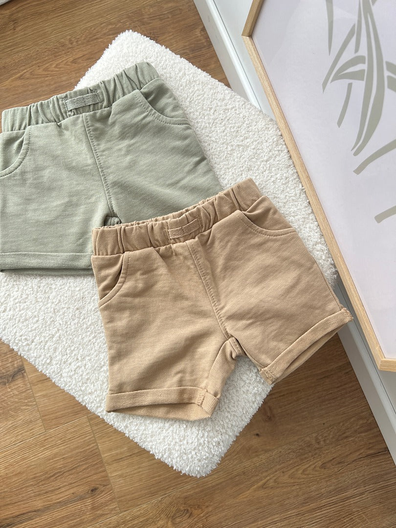 Lot 2 shorts été garçon Npo Baby - 6 mois - Kaki