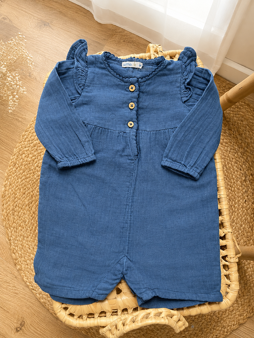 Combinaison combishort Fille Bout'chou 6 Mois Mi-saison Manches Longues gaz de coton