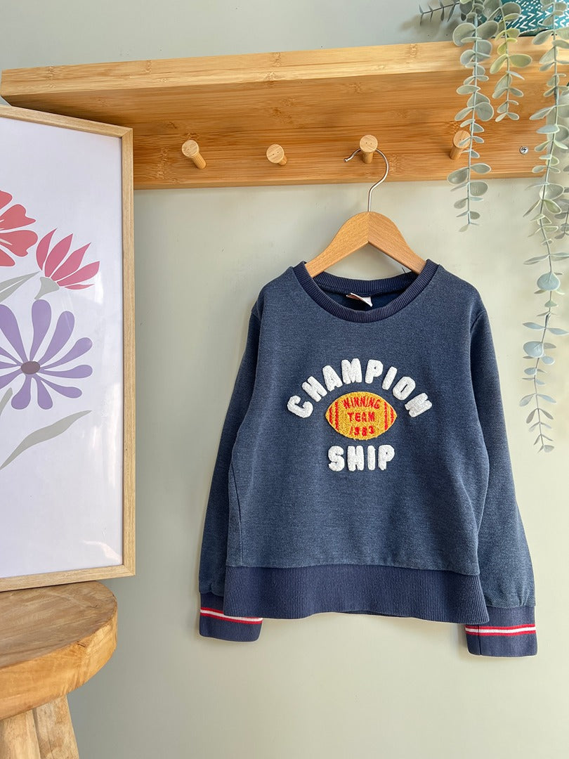 Sweat pull léger garçon Tape à l'œil 4 ans bleu marine manches longues