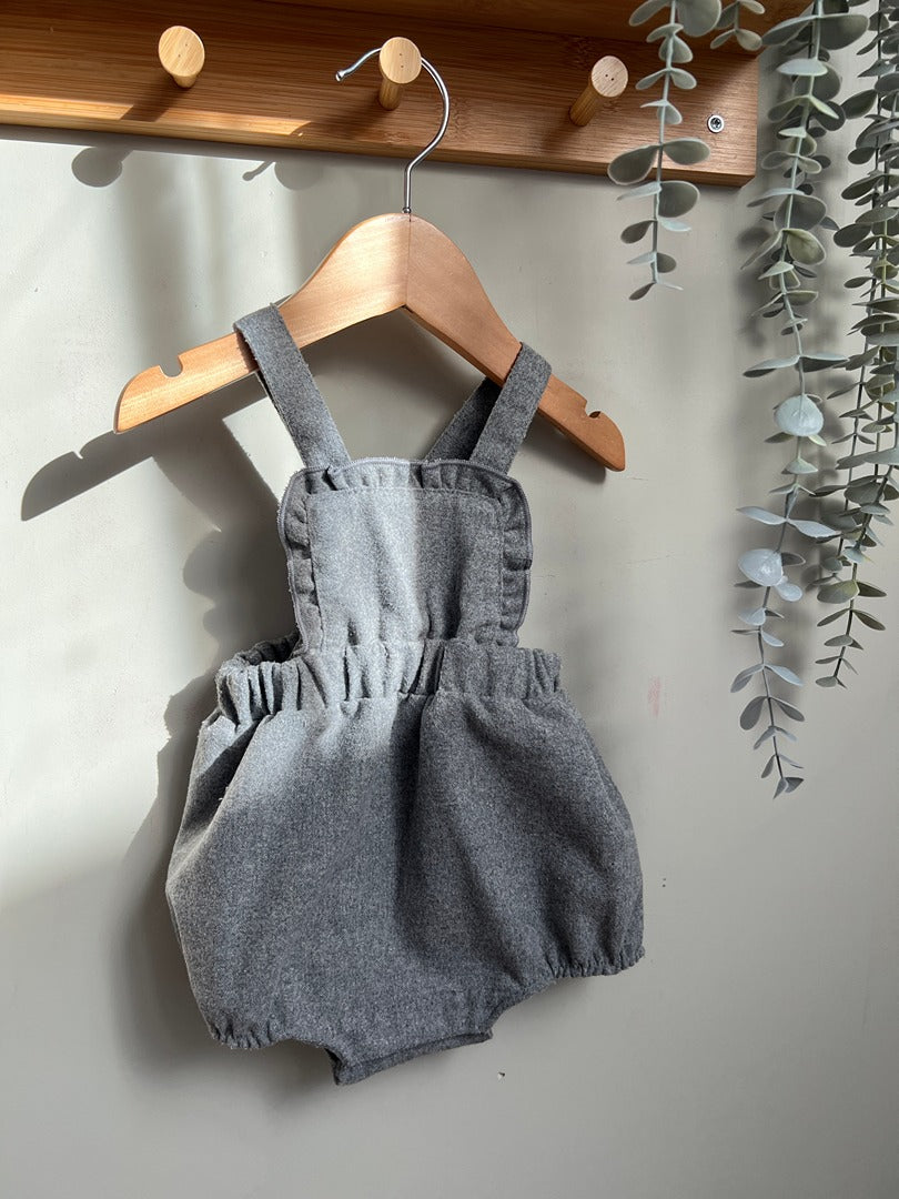 Barboteuse feutré fille Kiabi - 6 mois - Gris