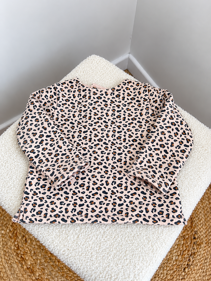 Pull fille Fashion Private Company 12 mois léopard mi-saison manches longues