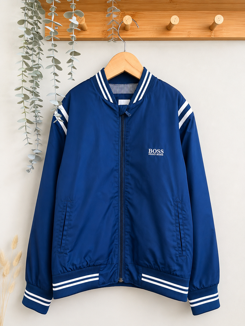 Veste bomber garçon Boss bleu 8 ans mi-saison