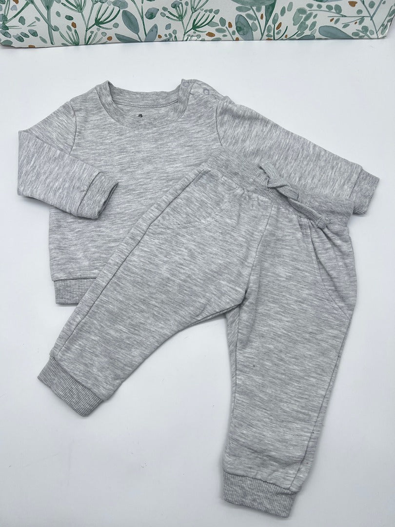 Ensemble homewear - Pantalon + pull gris - Hoodadoo - 6 mois - Garçon