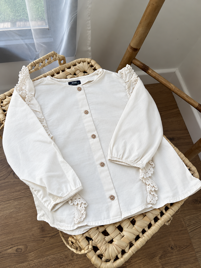 Blouse Kiabi beige fille 2 ans mi-saison manches longues