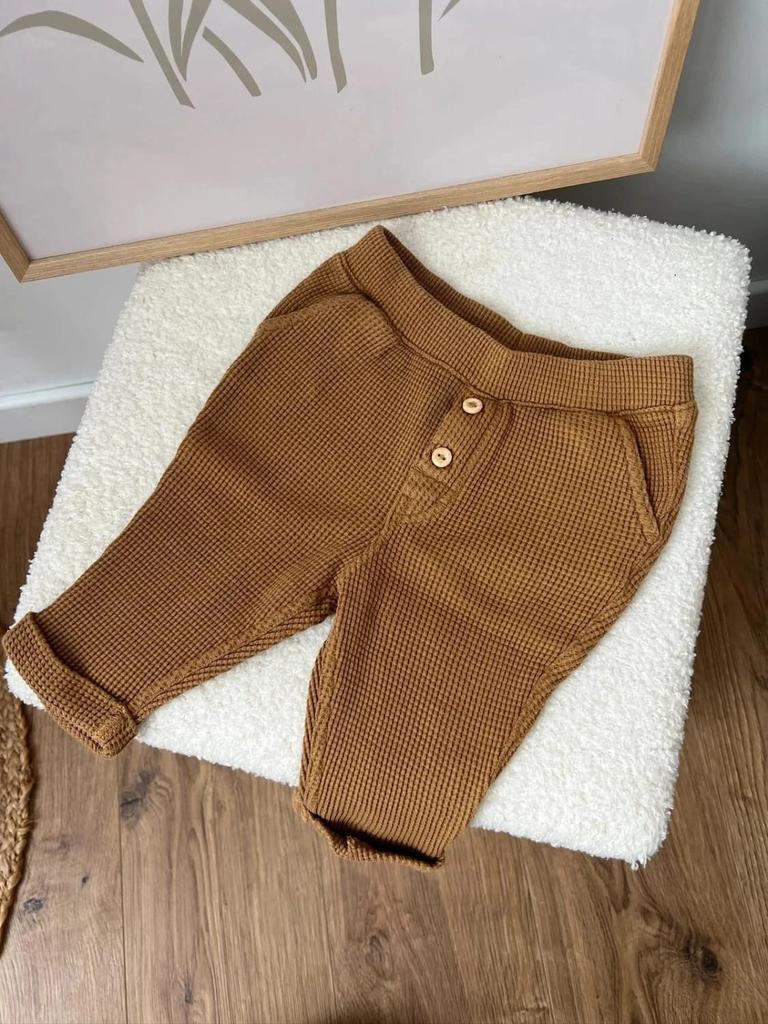Pantalon camel nid d’abeille H&m 6 mois garçon