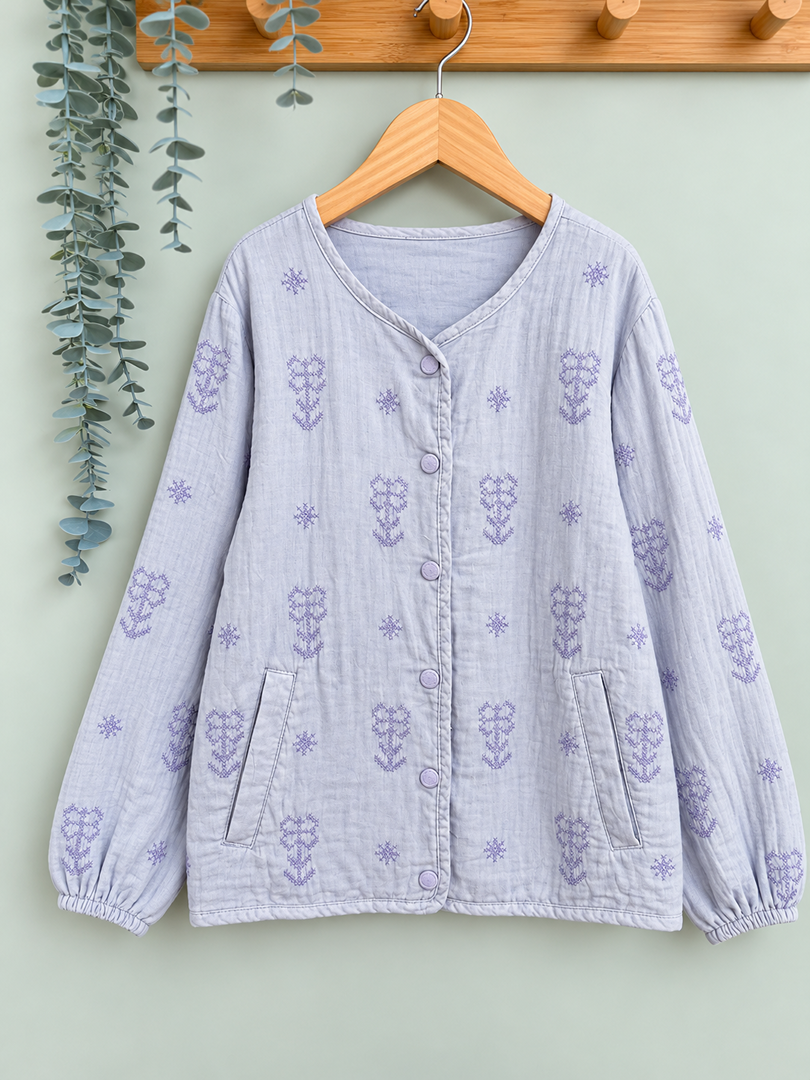 Veste légère fille Sergent Major violette mi-saison manches longues 8 ans
