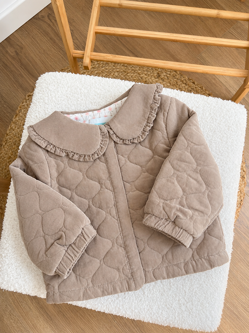 Veste matelassée Obaïbi fille marron 12 mois mi-saison
