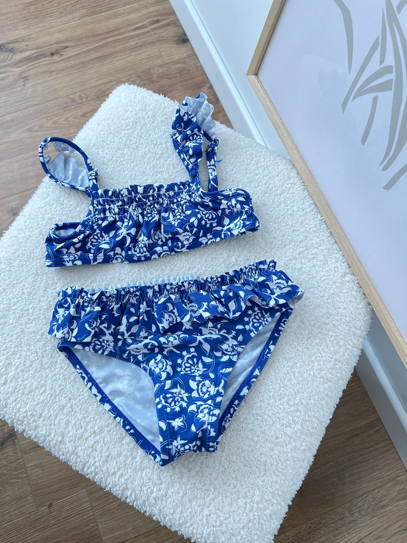 Bikini / Maillot de bain 2 pièces fille vertbaudet - 3 ans - Bleu fleuri