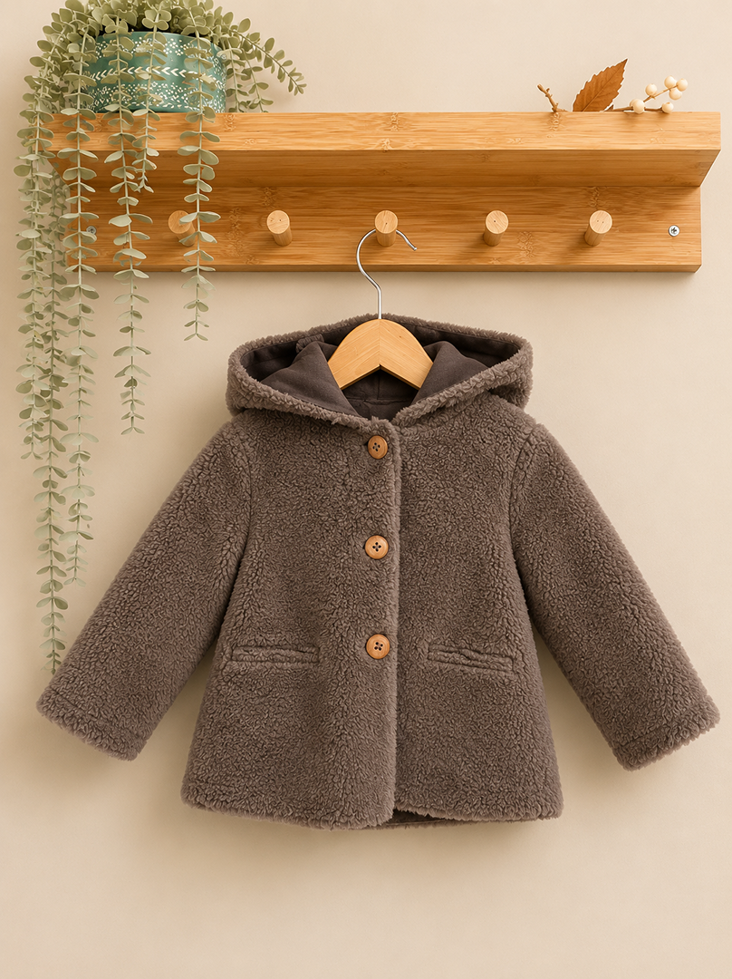 Manteau fille Zara gris hiver chaud correspond plutôt à un 2 ans manches longues