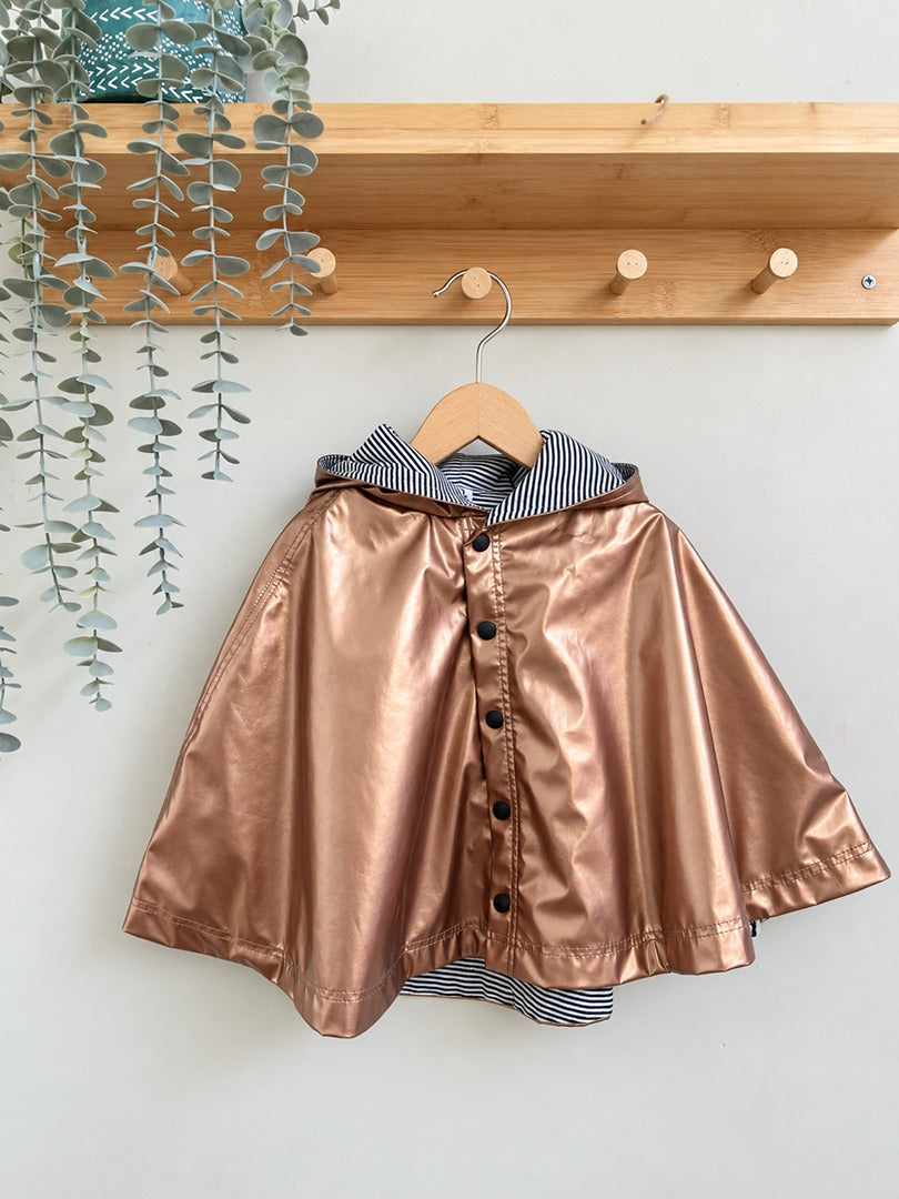Cape de pluie imperméable fille Petit Bateau bronze cuivre taille 6 mois 9 mois 12 mois mi-saison