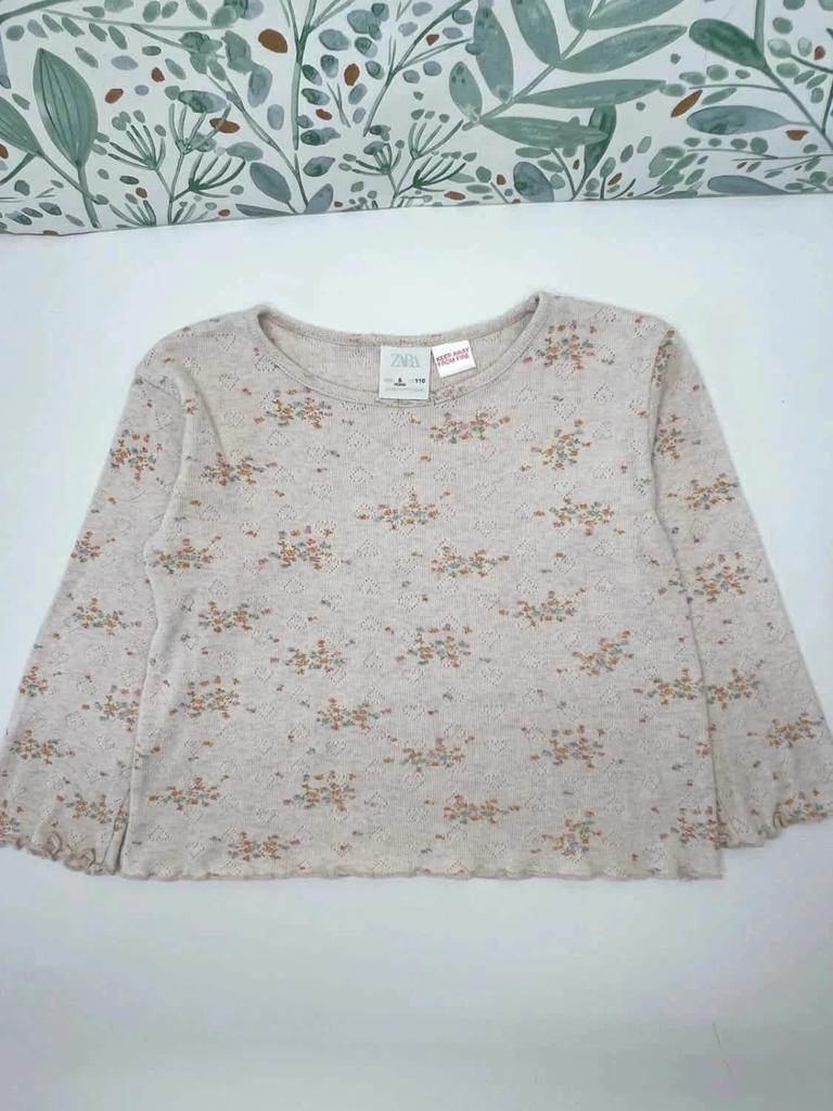 T-shirt beige Ml fille - Zara 5 ans