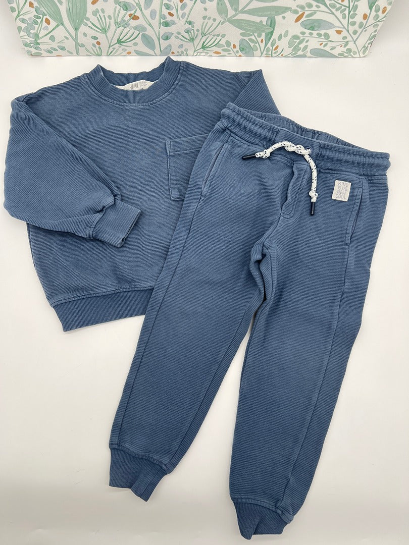 Ensemble jogging bleu H&m 4 ans garçon mi-saison manches longues