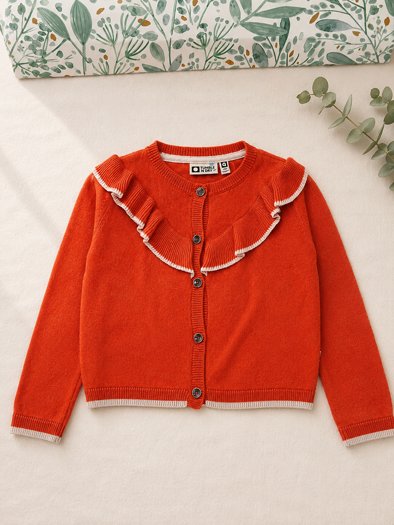Gilet fille Tumble 'n Dry - 2 ans 92 cm - Orange mi-saison