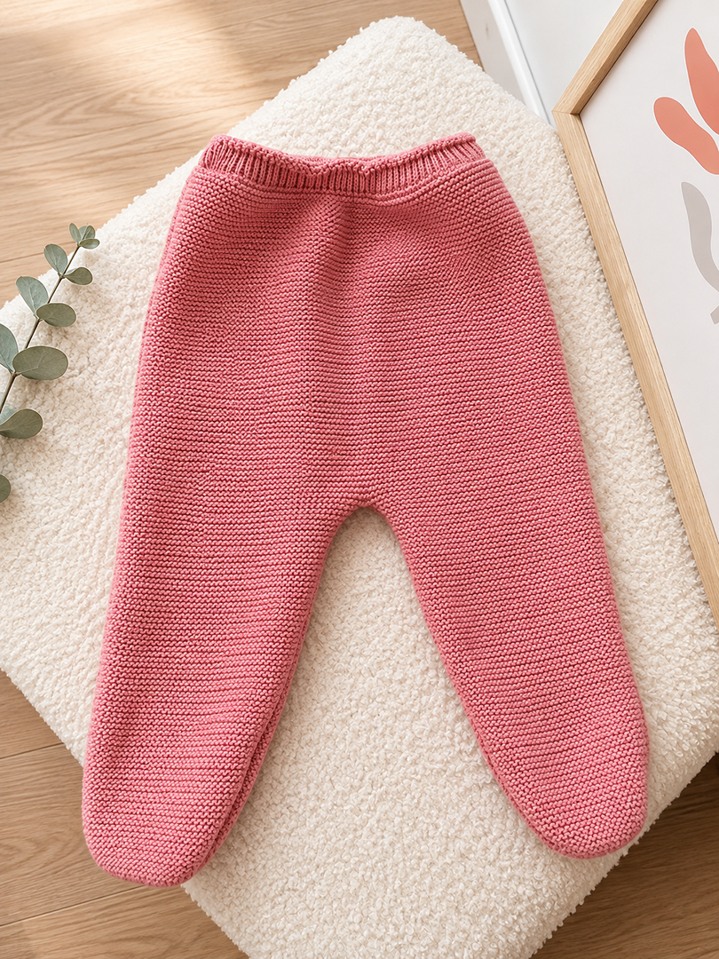 Sarouel leggingg maille Fille Rose 6 Mois Hiver