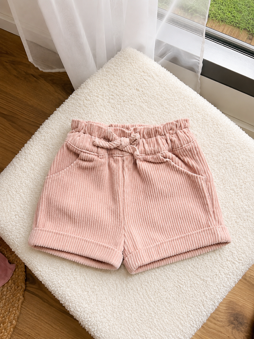Short velours côtelé fille Vertbaudet - 3 mois - Rose