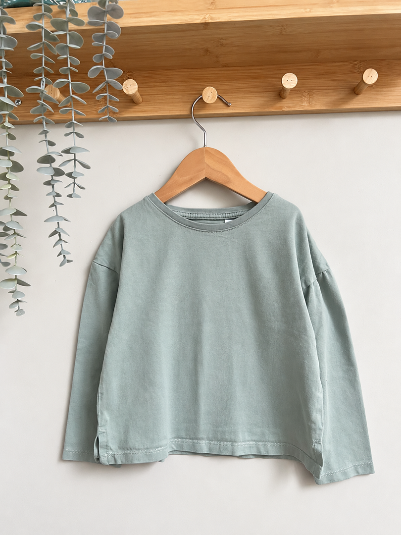 T-shirt manches longues vert Kiabi garçon 5 ans mi-saison
