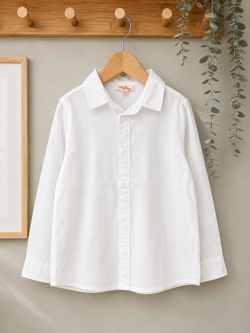 Chemise Blanche Manches Longues Garçon 5 Ans Du pareil au même idéal cérémonie