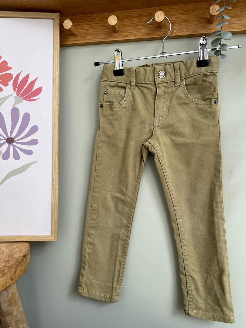 Pantalon slim kaki Petit Bateau 3 ans garçon mi-saison