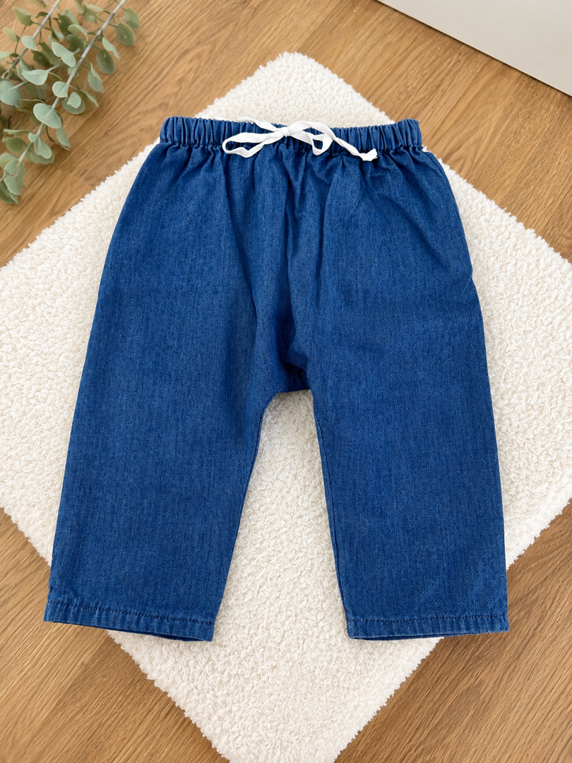 Pantalon sarouel Cyrillus 6 mois bleu mixte mi-saison garçon ou fille