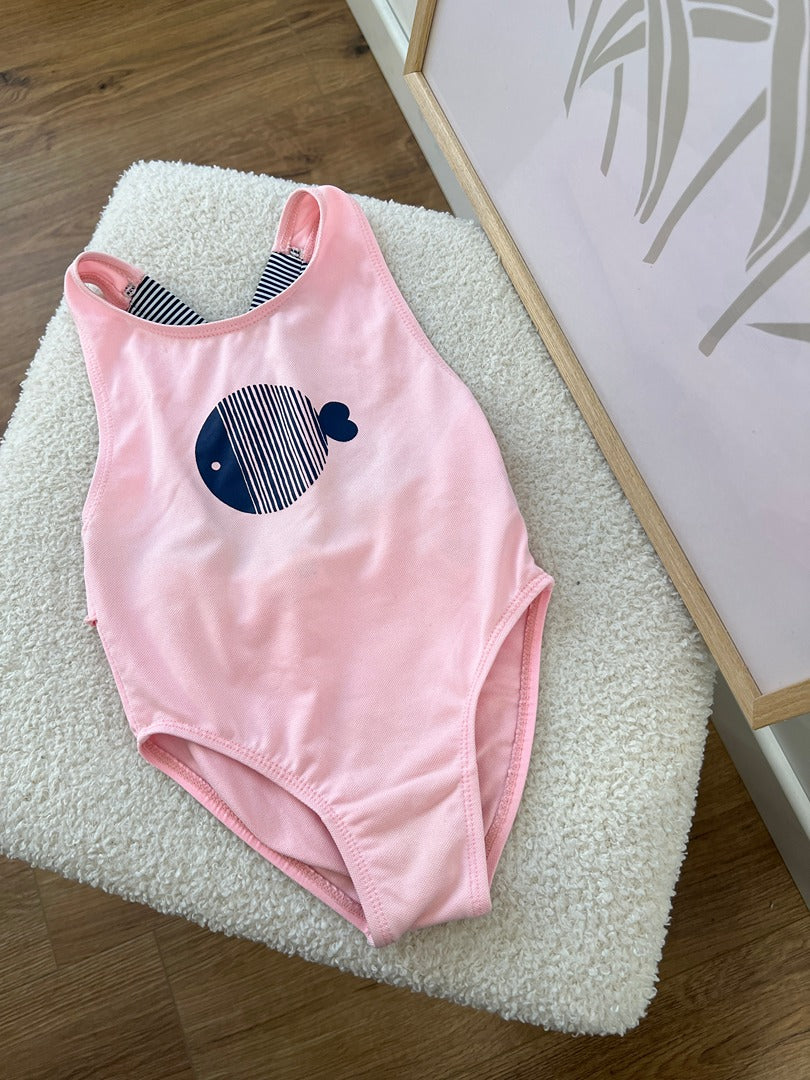 Maillot de bain 1 pièce fille Obaïbi - 2 ans - Rose