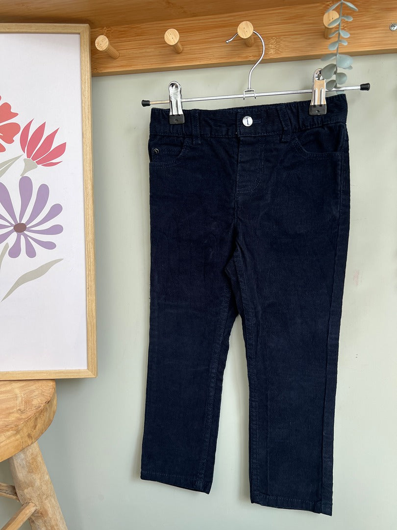 Pantalon velours côtelé Jacadi 3 ans garçon bleu marine hiver