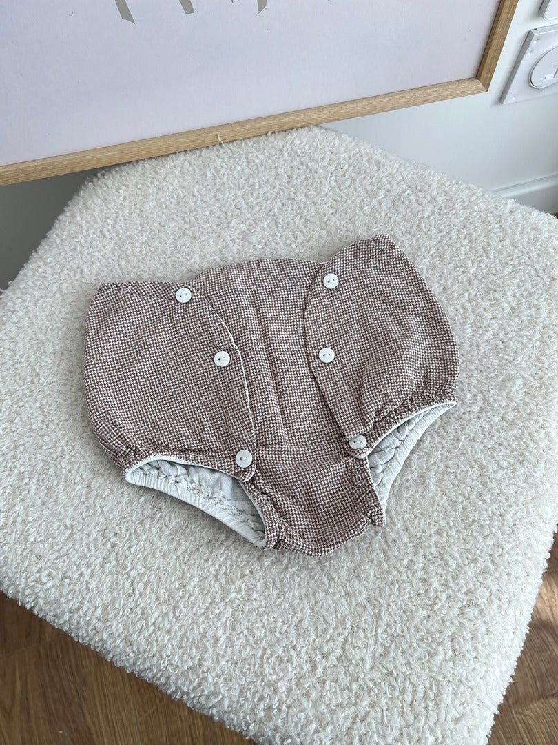 Bloomer vichy été fille Dadati - 9 mois - Marron