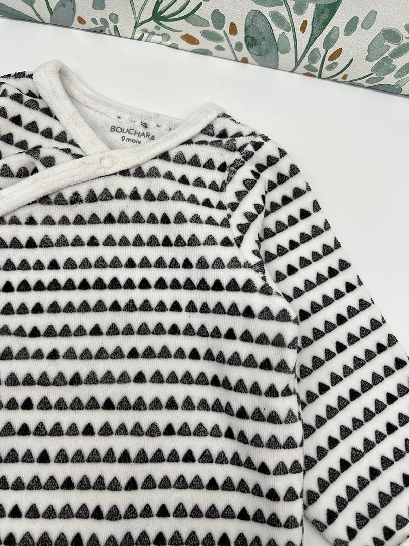 Combinaison Bébé Bouchara - Blanc et Noir - État : Excellent
