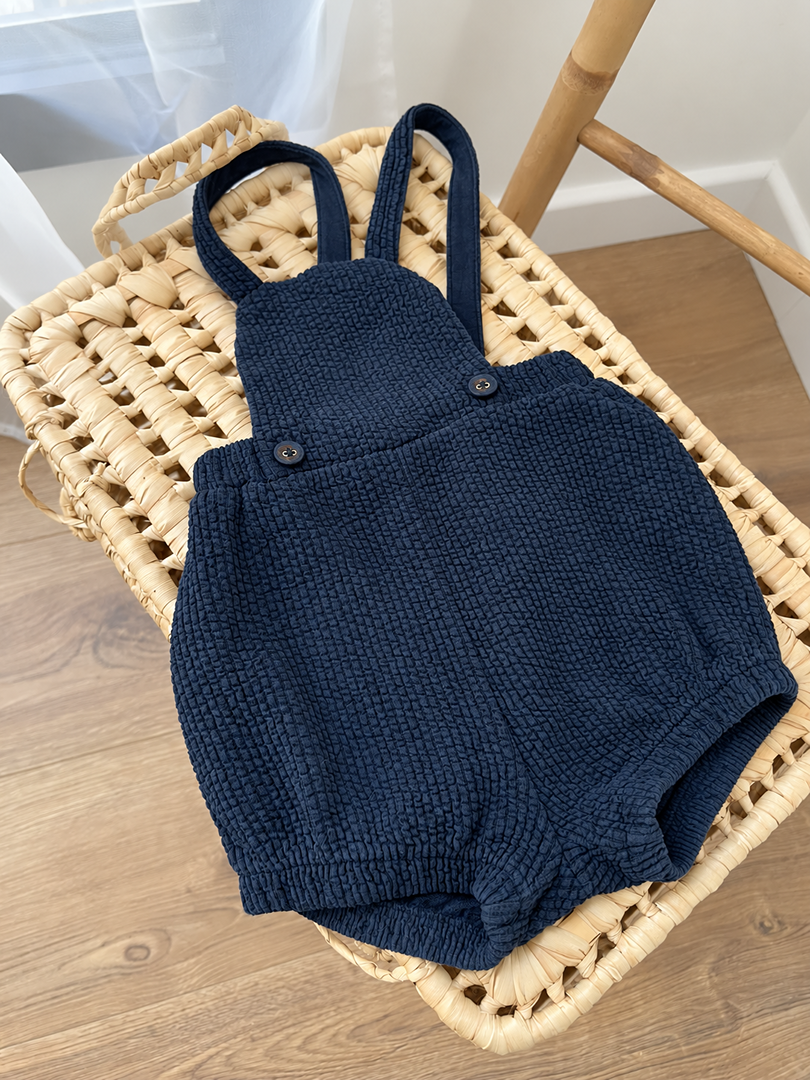 Salopette short Kiabi fille bleu marine 18 mois été