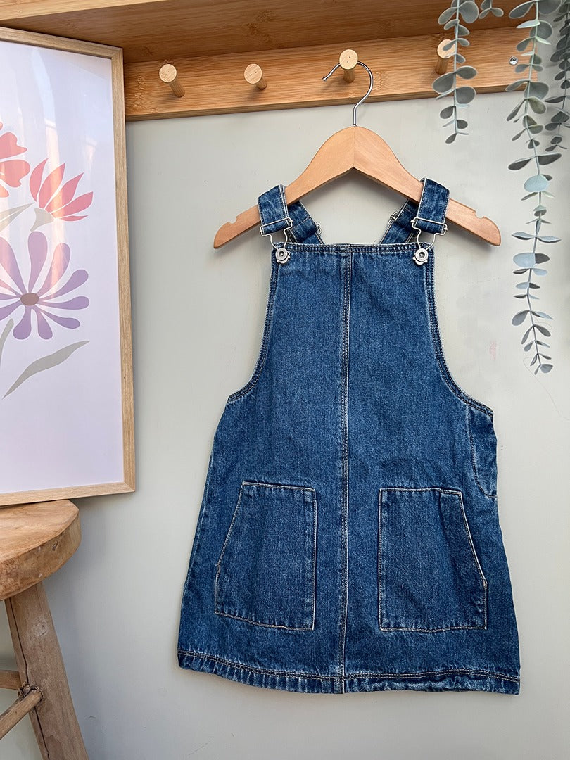 Robe salopette en jean fille Okaïdi - 6 ans - Bleu