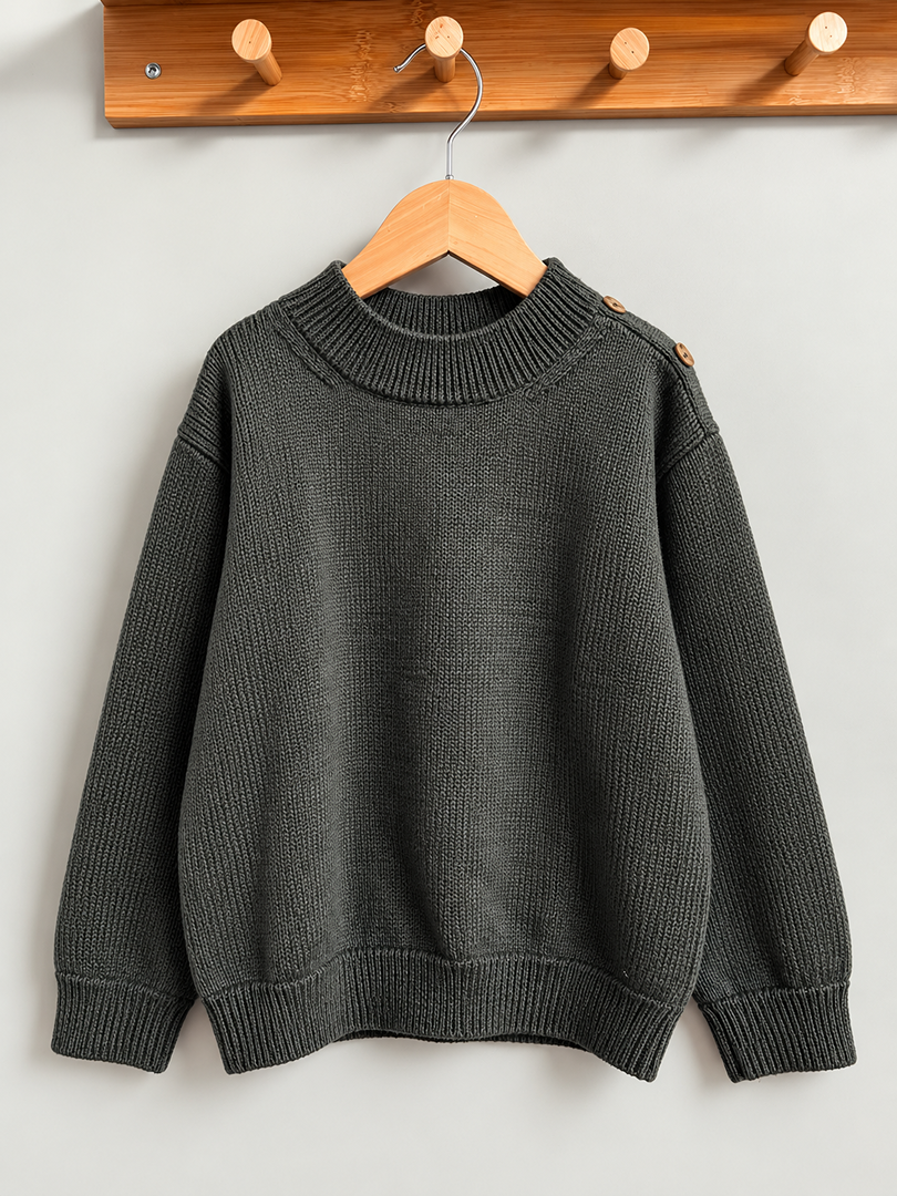 Pull Loir Paris vert sapin 8 ans garçon hiver manches longues