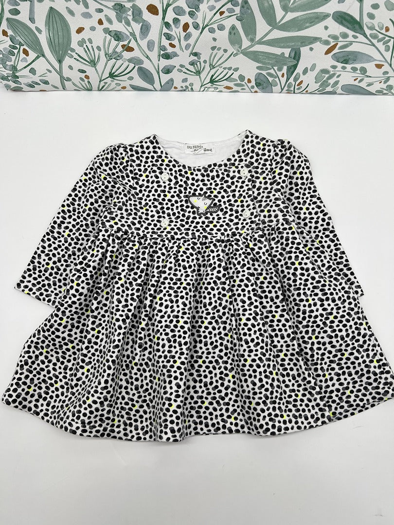 Robe portefeuille manches longues bébé fille Du Pareil au Même Dpam - 6 mois - Blanc