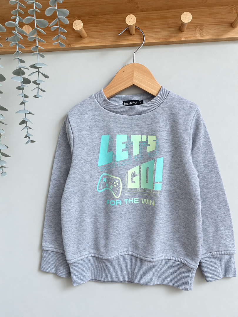 Sweat-shirt Pull garçon Inextenso gris 4 ans manches longues hiver