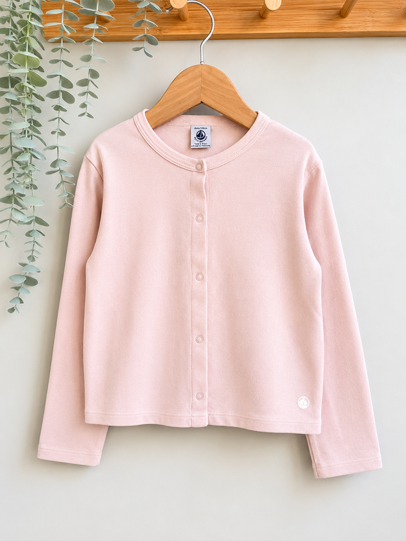 Gilet léger fille Petit Bateau rose 6 ans mi-saison manches longues