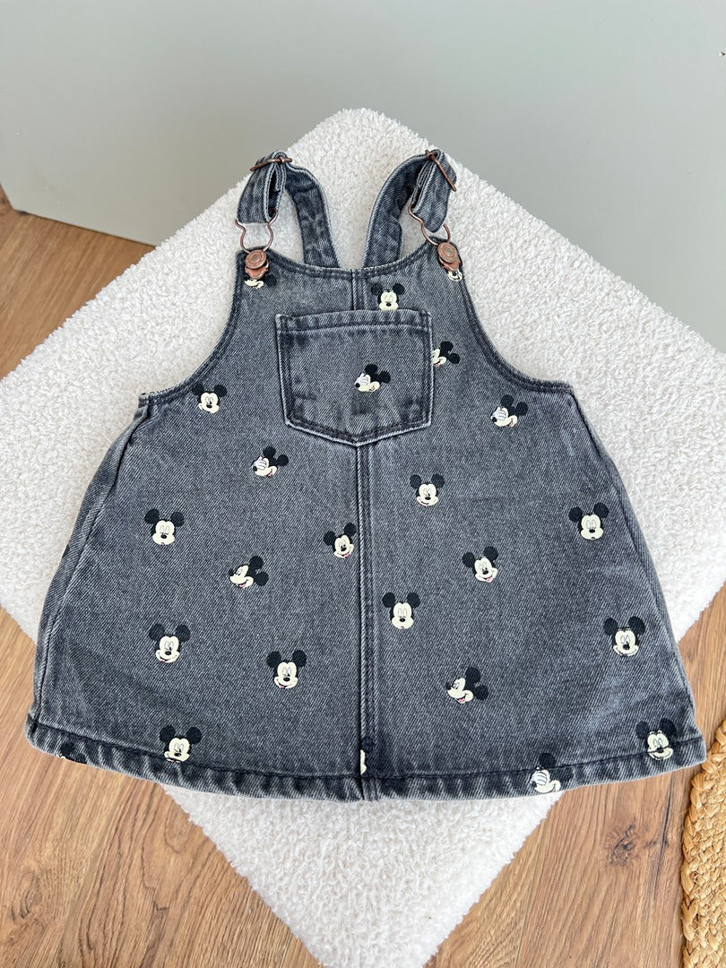 Robe salopette fille Zara Disney gris correspond à 12 mois mi-saison