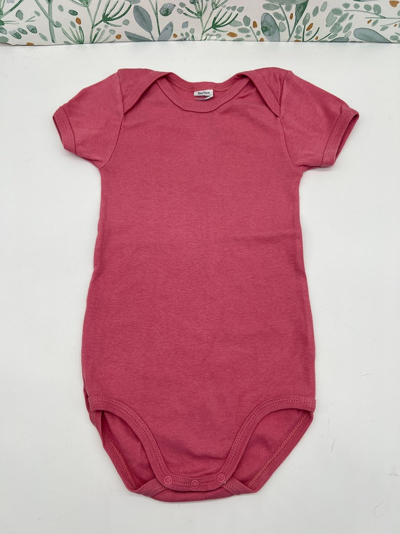 Body manches courtes été col Us fille - Petit Bateau 3 ans - Rose