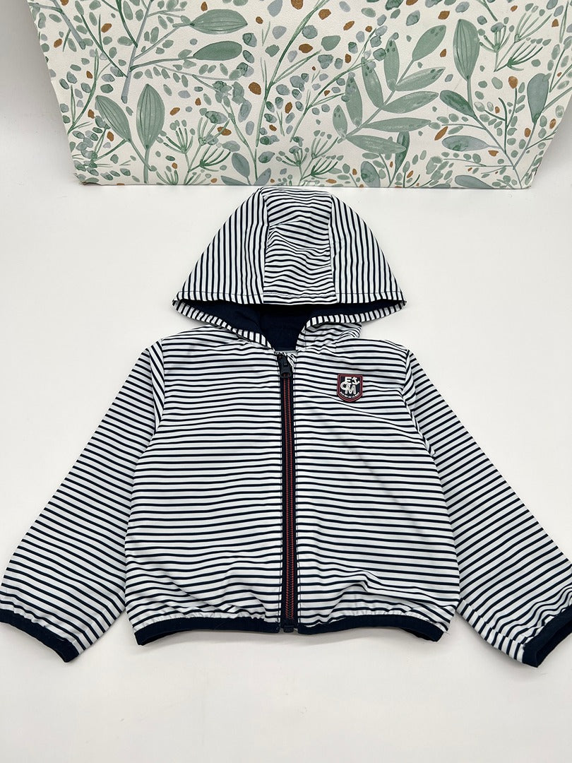 Coupe-vent mixte Elle est où la mer marine 12 mois mi-saison - Fille ou garçon