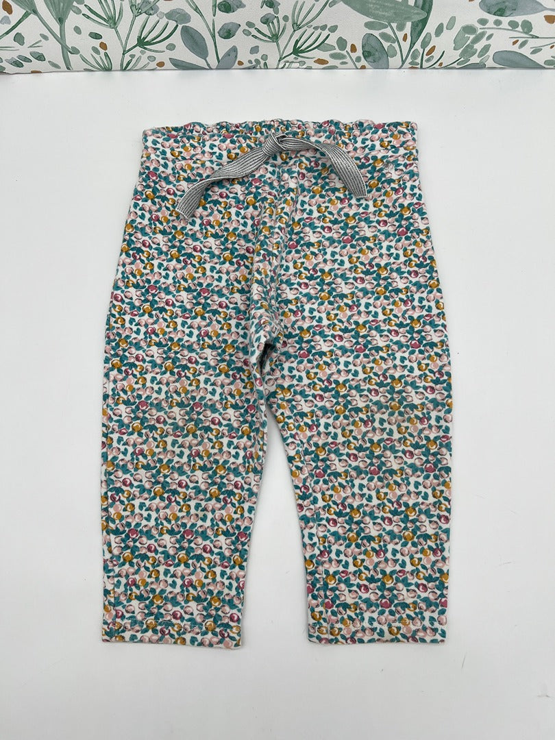 Legging Petit Bateau 18 mois Fille Vert Fleuri