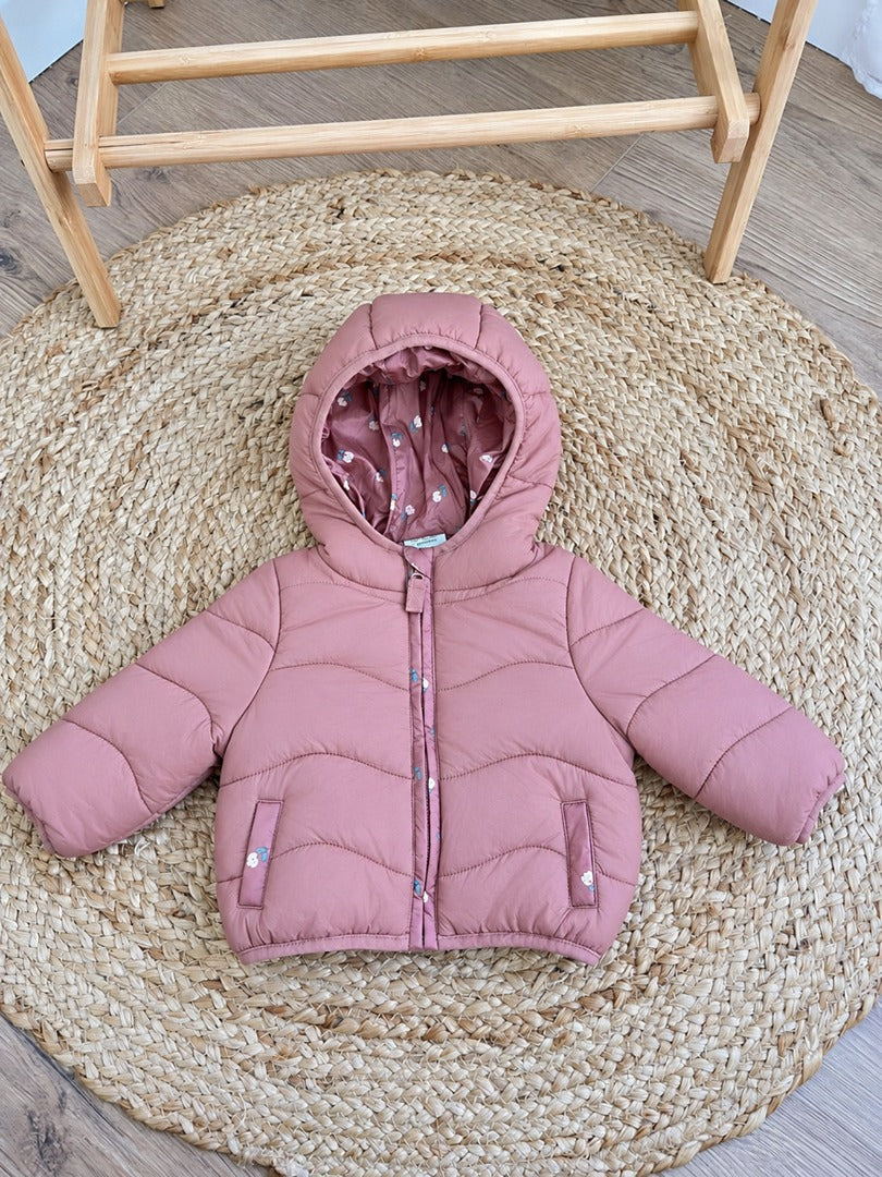 Doudoune rose Tape à l'œil fille hiver manches longues 6 mois
